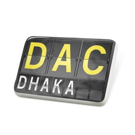 Porcelein Pin DAC Airport Code for Dhaka Lapel Badge –