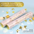 thumbnail image 3 of PrimePure Confetti Party Popper – 2 Pack, White Paper & Gold Mylar, Air-Compressed & Safe, Butterfly Confetti, 3 of 8