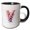 Black/White, variant on 3drose, Exceptional Letter Y. Floral Monogram, Decorated with Rose Flowers, 11oz Mug
