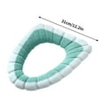 thumbnail image 2 of Clearance! Tunhigl Color Contrast Toilet Cushion Knitted Toilet Cover Winter Warm Toilet Seat Household Toilet Cushion, 2 of 5