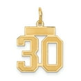 thumbnail image 1 of Beautiful 14k Small Satin Number 30 Charm, 1 of 2