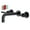 Matte Black, variant on Kingston Brass KS8121CKL Kaiser Double-Handle 3-Hole Wall Mount Bathroom Faucet in Polished Chrome