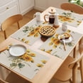 thumbnail image 5 of Summer Sunflower Placemats Set of 1, Vintage Plant Yellow Flower Linen Texture Non-Slip Place Mats Washable Table Mats for Kitchen Dining Table Decorations Indoor/Outdoor, 5 of 9