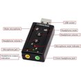thumbnail image 4 of Tarjeta De Sonido Usb Con Conector Para Auriculares Y Micrófono De 3,5 Mm Tarjeta De Sonido Estéreo Externa Usb 2.0 Virtual 7.1, 4 of 5