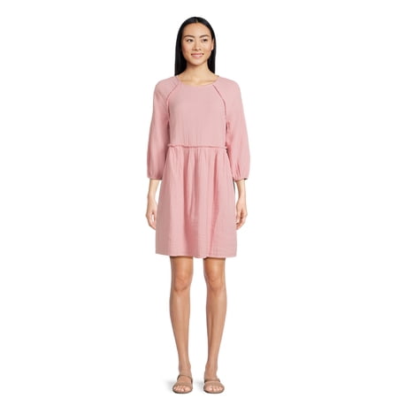 Time and Tru Women’s Babydoll Mini Dress, Sizes XS-XXXL