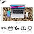 thumbnail image 5 of Long Mouse Pads for Desk,Brown and Black Leopard Print Desk Mats on Top Of Desks, Desk Mouse Pad Extra Large with 3mm Non-Slip Base and Stitched Edge for Gaming,Office,Work,Home 35.4"x15.7", 5 of 6