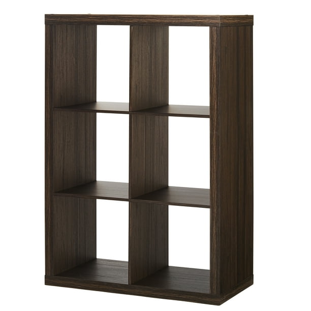 better homes & gardens 12 cube storage organizer tobacco oak Better Homes & Gardens 6 Cube Storage Organizer, Tobacco Oak