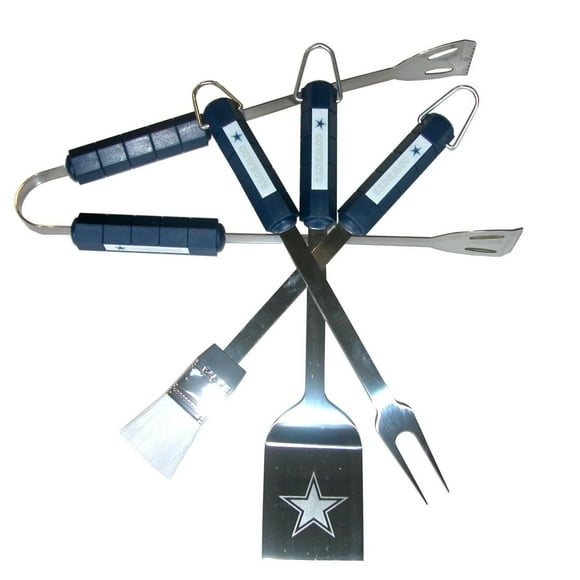 Dallas Cowboys BBQ Set NFL Football Team Logo Spatula Tongs Fork Brush DAL