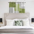 thumbnail image 3 of Sage Green Abstract Kitchen Curtains Window Panels, Grey Geometric Oil Painting Vintage Insulated Window Treatment Curtain, Grommet Curtains for Bedroom/Living Room/Bathroom, 2 Piece 42"Wx54"L, 3 of 8