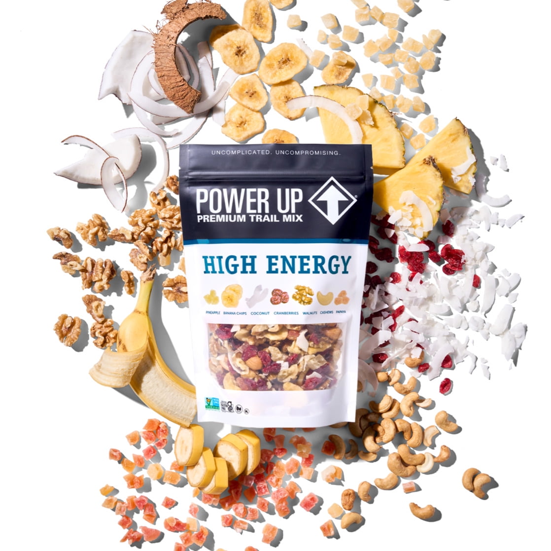 (5 pack) Power Up Trail Mix High Energy 14oz, Gluten Free, Vegan, Non-GMO