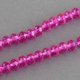 thumbnail image 1 of Spray Painted Glass Bead Strands Faceted Rondelle Hot Pink 8x6mm Hole: 1mm about 78pcs/strand 15.7 inch, 1 of 1