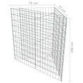 thumbnail image 2 of vidaXL Gabion Wall Gabion Retaining Wall Gabion Basket Cage Galvanized Steel, 2 of 5