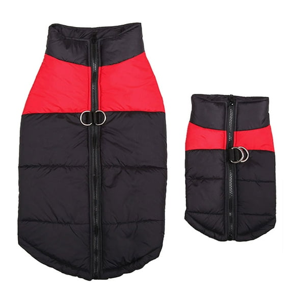 SNNROO Cold Weather Dog Warm Vest Jacket Coat, Pet Winter Clothes Gits for Small / Medium / Large Dogs, Waterproof Warm Pet Coats for Winter, Red/M
