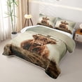 thumbnail image 3 of jejeloiu Farm Animal Cow Quilt King Kids,Rustic Farmhouse Lodge King Coverlet Set,3 Pieces, 3 of 7