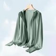 thumbnail image 5 of Vinsonshop Women's Lightweight Sun Shirt UPF 50+ Hoodie Jacket Long Sleeve Sun Protection Cover Up for Beach Outdoor Green XXL, 5 of 8