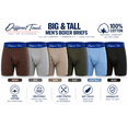 thumbnail image 2 of Different Touch 6 Men's USA Big & Tall Signature Logo Leg Boxer Briefs Underwear, 2 of 4