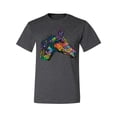 thumbnail image 3 of Colorful Neon Horse | Dean Russo Art Animal Lover Men's T-Shirt, Heather Black, X-Large, 3 of 6