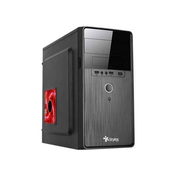 Gabinete Stylos STPGAC5B, Mid-Tower, Micro-ATX, Incluye Fuente de Stylos STPGAC5B