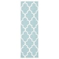 thumbnail image 5 of SAFAVIEH Dhurrie Toby Geometric Moroccan Wool Area Rug, Light Blue/Ivory, 6' x 6' Square, 5 of 9