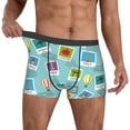 thumbnail image 2 of Kdxio Men's Boxer Briefs with World Travel1 Print - Comfortable and Breathable Underwear for Everyday Wear, 2 of 7