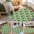 thumbnail image 5 of Small Round Rug 3Ft Washable Non-Slip, St Patricks Day Circle Area Rugs for Living Room Bedroom, Spring Green Shamrock on Linen Indoor Floor Mats Carpet Runner for Home Decor, 5 of 8