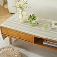 thumbnail image 3 of WCHUANG Coffee Table Cloth, Table Cover with Pockets and Tassel, Cotton Linen Rectangle Tablecloths Washer Dryer Fridge Top Dust Cover, 3 of 5