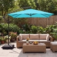 thumbnail image 4 of Costway 8 x 8 FT Offset Cantilever Patio Umbrella,Square Hanging Outdoor Market Umbrella Turquoise, 4 of 10