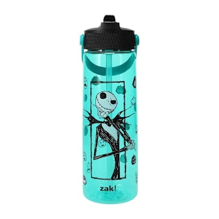 Zak! Jack Skellington Water Bottle with Straw, 30 oz Reusable