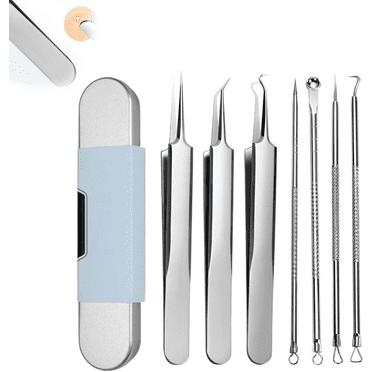 Medical Grade Blackhead Extraction Tool Kit - Blackhead Remover Tool Comedones Extractor Acne Removal Kit for Blemish - Whitehead Popping - 7 Pcs Set Removing for Nose Face Tools