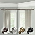 thumbnail image 2 of Domovina Phoebe 13/16" Corner Window Double Curtain Rod-Color:Black,Size:120"-170", 2 of 2
