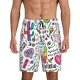thumbnail image 2 of Rocae Fun Animal with Unicorn for Men's Soft Sleep Pajama Shorts, Waistband and Pockets, 2 of 9