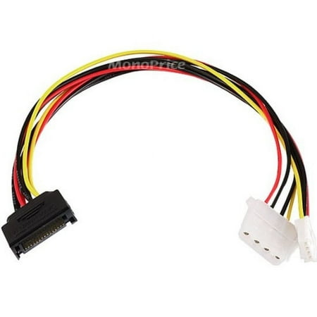 UPC: 0844660076421 | Monoprice SATA Cable – 1 Feet – SATA 15-pin Male to 4-pin Molex and 4-pin Power Cable