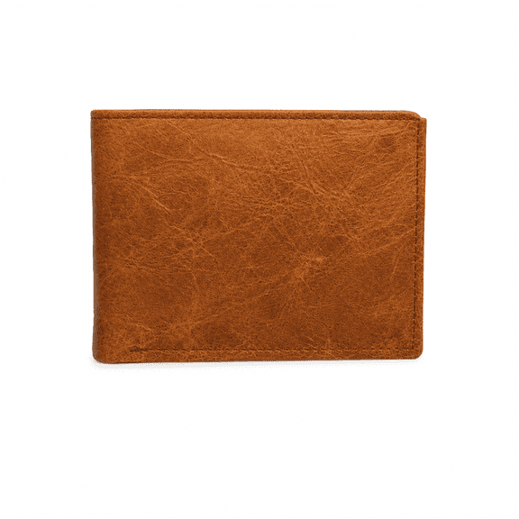 AlKhalil - Men’s Genuine Leather Bifold Wallet – Slim Vintage Design with Multiple Card Slots, Cash Compartment, and Durable Stitching Wallet For men-Brown