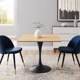 thumbnail image 2 of Dining Table, Square, Wood, Black Brown Natural, Modern Contemporary Urban Design, Kitchen Room Cafe Bistro Restaurant Hospitality, 2 of 6