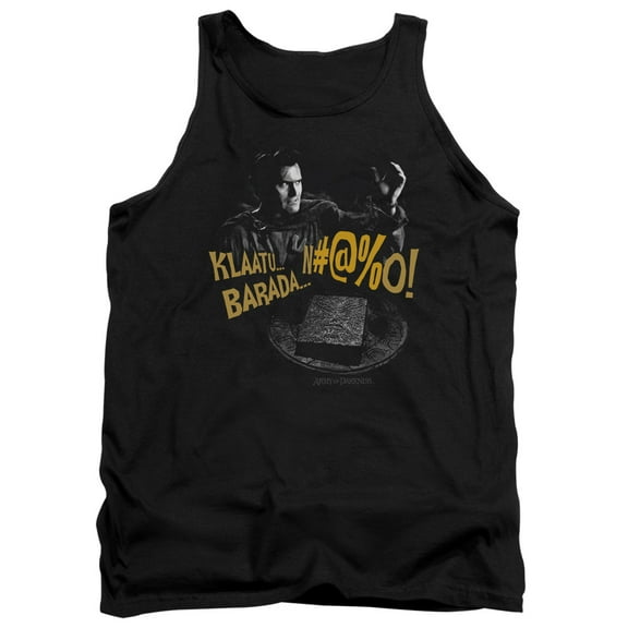 Army Of Darkness Klaatu...Barada Adult Tank Top Black