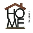 thumbnail image 3 of 3/2/1pcs Wood Home Sign Rustic Wooden Cutout Word Decor Freestanding Home Tabletop Decor Romantic Table HOME Words Shape For Home Party Decor, 3 of 9
