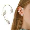 thumbnail image 2 of GHSOHS Cartilage Earring Flash Drill Wheat Clip Earrings Shiny Diamond Rhinestone Feather Rhinestone Non Piercing Clip on Earrings Fashion Jewelry Birthday Gift Fashion Earings Ear Ring, 2 of 5