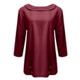 thumbnail image 4 of Womens Work Clothes Kelon Dresses for Women Long Sleeve Crewneck Button Linen Cotton 2026 Spring Summer Fashion Clothes Business Dressy Spring Summer Fashion, 2XL, 4 of 4