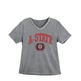 thumbnail image 5 of Women's Gameday Couture Gray Arkansas State Red Wolves Iconic Edge Rhinestone V-Neck T-Shirt, 5 of 7