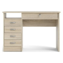 Tvilum Walden 5 Drawer Desk with 1 Locking Drawer for Adults, Oak Finish