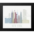 thumbnail image 2 of Fab Funky 24x20 Black Modern Framed Museum Art Print Titled - New York Skyline, 2 of 5