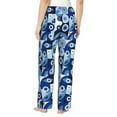 thumbnail image 3 of Goofa Evil Eye Printed Soft Pajama Pants for Women, Wide Leg Comfy Casual Lounge Yoga Pants-XX-Large, 3 of 9