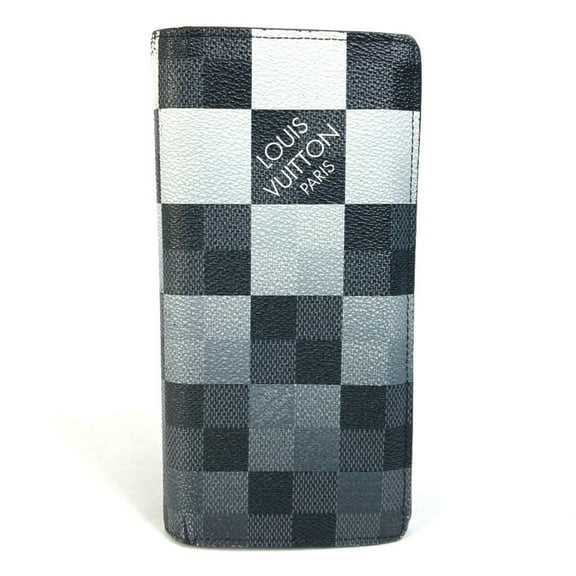 Pre-Owned LOUIS VUITTON N40415 Damier Graphite Giant Portefeuille Brazza NM Bifold... (Fair)