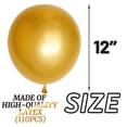 thumbnail image 2 of Globos KUULBELA de látex dorado metálico de 12 pulgadas (110 unidades), 2 of 7