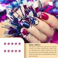 thumbnail image 4 of Nail Rhinestones Flat-Bottom Multi-faceted Sides DIY Handcraft Excellent Gloss Manicure Crystal Different Styles Mobile Phone Rose Red/White AB, 4 of 6