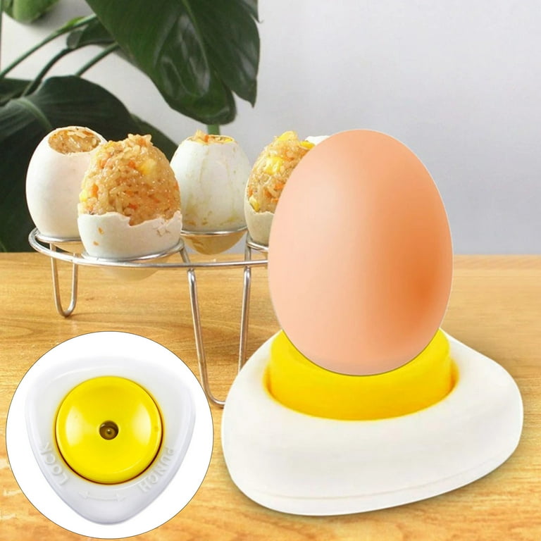 Xmmswdla Stainless Steel Egg Piercer for Hard Boiled Eggs with Sturdy Base, Heavy Duty Egg Poker to Get Good Hard Boiled Eggs, Easy & Fast Egg