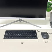 Macally Small Wireless Keyboard and Mouse Combo for PC - an Essential Work Duo - 2.4G - 78 Compact Key Cordless Mouse and Keyboard Combo with Mini Body and Quiet Click RFCOMPACTKEYCB