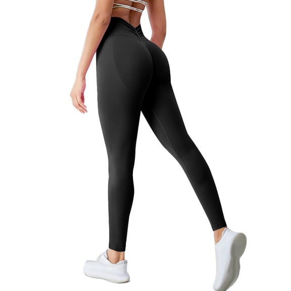 XIYON Womens Yoga Pants Women's Fashion Hollow Out Seamless High Waisted Peach Hip Lift Fitness Water Wash Tight Sports Soft Yoga Leggings For Workout