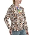 thumbnail image 6 of Daiia Brown Sloth Pattern Women's Fashion Hoodies & Sweatshirts with Kangaroo Pocket Hooded Sweatshirt with Eye-catching Drawstrings-XX-Large, 6 of 7