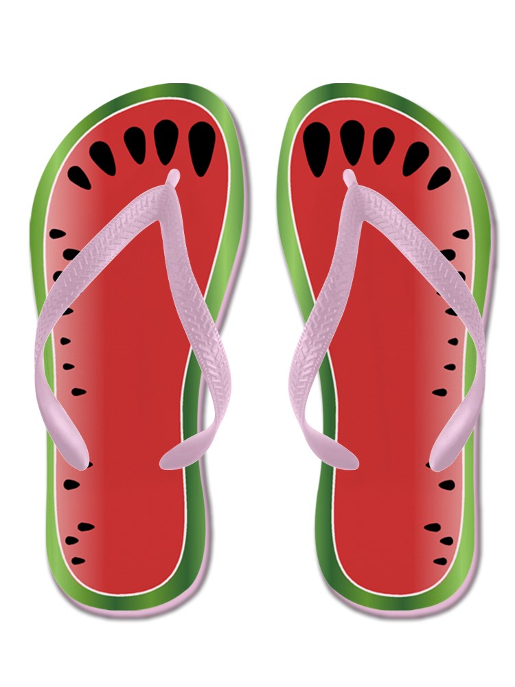 watermelon flip flops
